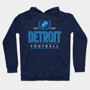 Retro Detroit Football Vintage Crest Hoodie